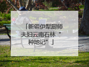 新疆伊犁厨师夫妇云南石林“种地记”