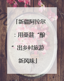 新疆阿拉尔：用桑葚“酿”出乡村旅游新风味