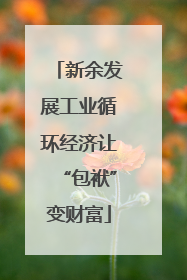 新余发展工业循环经济让“包袱”变财富