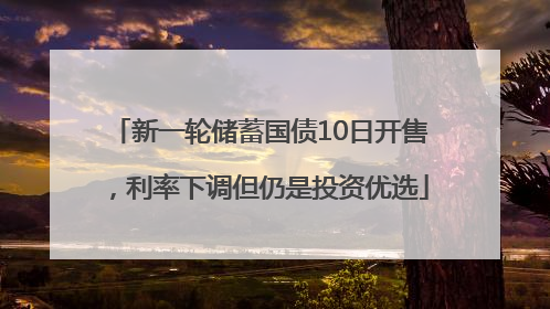 新一轮储蓄国债10日开售，利率下调但仍是投资优选