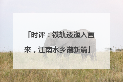 时评：铁轨逶迤入画来，江南水乡谱新篇