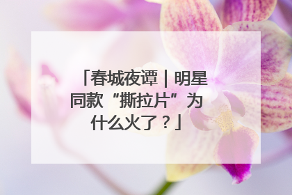 春城夜谭｜明星同款“撕拉片”为什么火了？