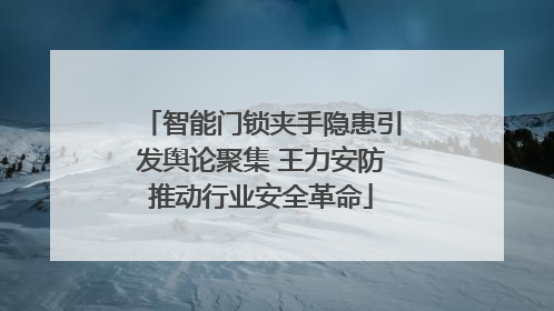 智能门锁夹手隐患引发舆论聚集 王力安防推动行业安全革命