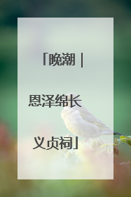 晚潮｜恩泽绵长义贞祠
