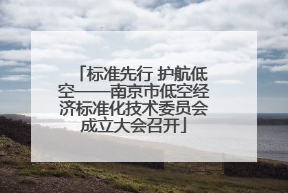 标准先行 护航低空——南京市低空经济标准化技术委员会成立大会召开