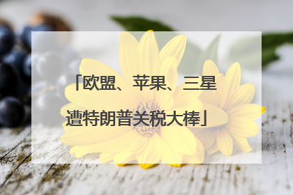 欧盟、苹果、三星遭特朗普关税大棒