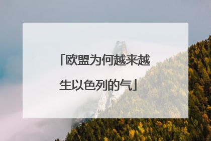 欧盟为何越来越生以色列的气