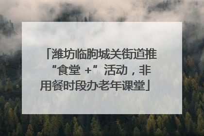 潍坊临朐城关街道推“食堂 +”活动，非用餐时段办老年课堂