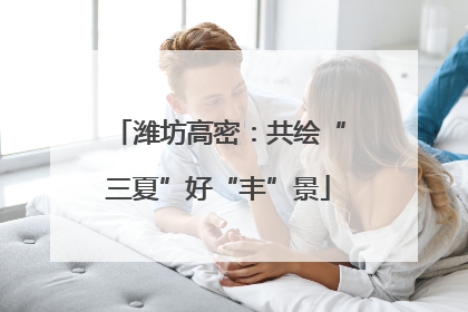 潍坊高密:共绘“三夏”好“丰”景