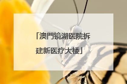 澳門镜湖医院拆建新医疗大楼