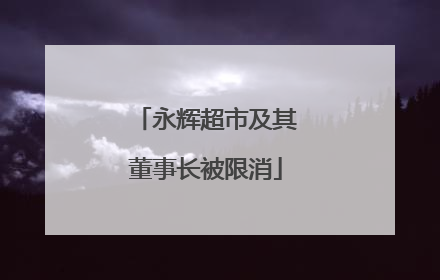 永辉超市及其董事长被限消