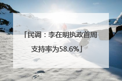 民调：李在明执政首周支持率为58.6%