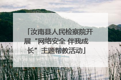 汝南县人民检察院开展“网络安全 伴我成长”主题帮教活动