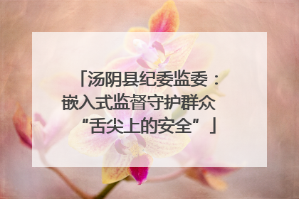 汤阴县纪委监委：嵌入式监督守护群众“舌尖上的安全”