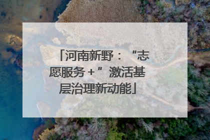 河南新野：“志愿服务＋”激活基层治理新动能