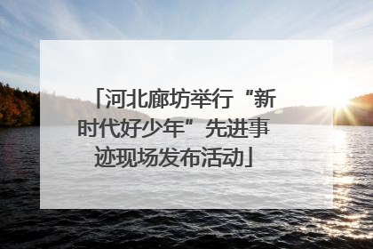 河北廊坊举行“新时代好少年”先进事迹现场发布活动
