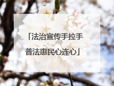 法治宣传手拉手 普法惠民心连心
