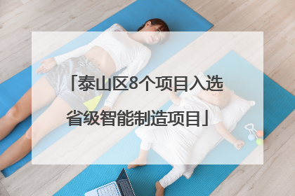 泰山区8个项目入选省级智能制造项目
