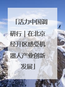 活力中国调研行｜在北京经开区感受机器人产业创新发展