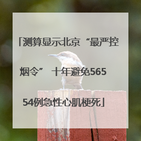 测算显示北京“最严控烟令” 十年避免56554例急性心肌梗死