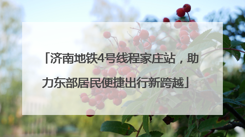 济南地铁4号线程家庄站，助力东部居民便捷出行新跨越