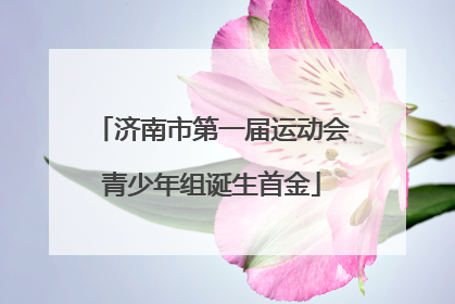 济南市第一届运动会青少年组诞生首金