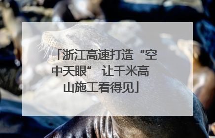 浙江高速打造“空中天眼” 让千米高山施工看得见