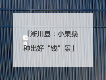 淅川县：小果桑种出好“钱”景