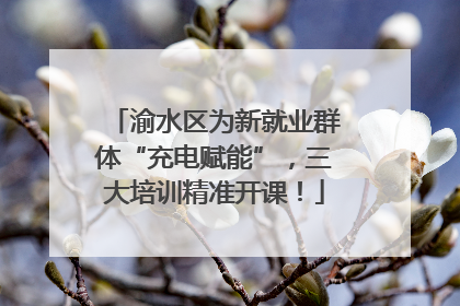 渝水区为新就业群体“充电赋能”，三大培训精准开课！