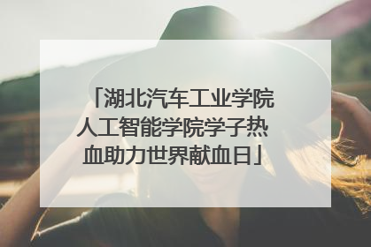 湖北汽车工业学院人工智能学院学子热血助力世界献血日