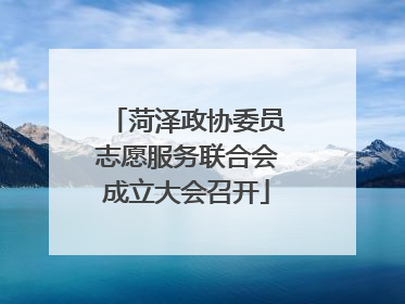 菏泽政协委员志愿服务联合会成立大会召开