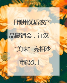 荆州优质农产品展销会：江汉“美味”亮相沙市码头