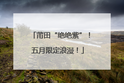 莆田“绝绝紫”！五月限定浪漫！