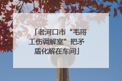 老河口市“毛哥工伤调解室”把矛盾化解在车间