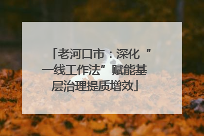 老河口市：深化“一线工作法”赋能基层治理提质增效