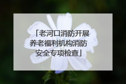 老河口消防开展养老福利机构消防安全专项检查