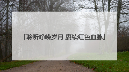 聆听峥嵘岁月 赓续红色血脉