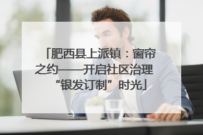 肥西县上派镇：窗帘之约——开启社区治理“银发订制”时光