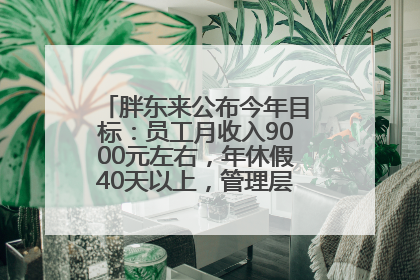 胖东来公布今年目标：员工月收入9000元左右，年休假40天以上，管理层人均分配70万元