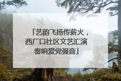 艺韵飞扬传薪火，西厂口社区文艺汇演奏响爱党强音