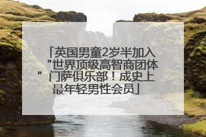 英国男童2岁半加入“世界顶级高智商团体”门萨俱乐部！成史上最年轻男性会员