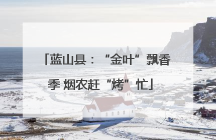 蓝山县：“金叶”飘香季 烟农赶“烤”忙