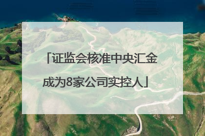 证监会核准中央汇金成为8家公司实控人