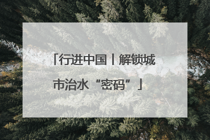 行进中国丨解锁城市治水“密码”