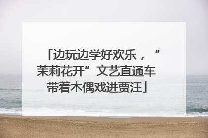 边玩边学好欢乐，“茉莉花开”文艺直通车带着木偶戏进贾汪