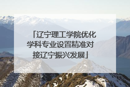 辽宁理工学院优化学科专业设置精准对接辽宁振兴发展