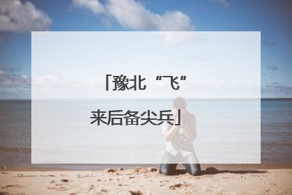 豫北“飞”来后备尖兵
