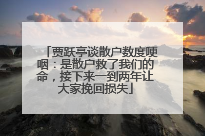 贾跃亭谈散户数度哽咽：是散户救了我们的命，接下来一到两年让大家挽回损失
