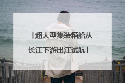 超大型集装箱船从长江下游出江试航