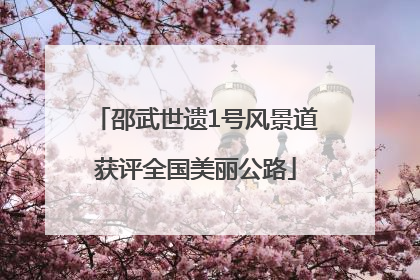 邵武世遗1号风景道获评全国美丽公路